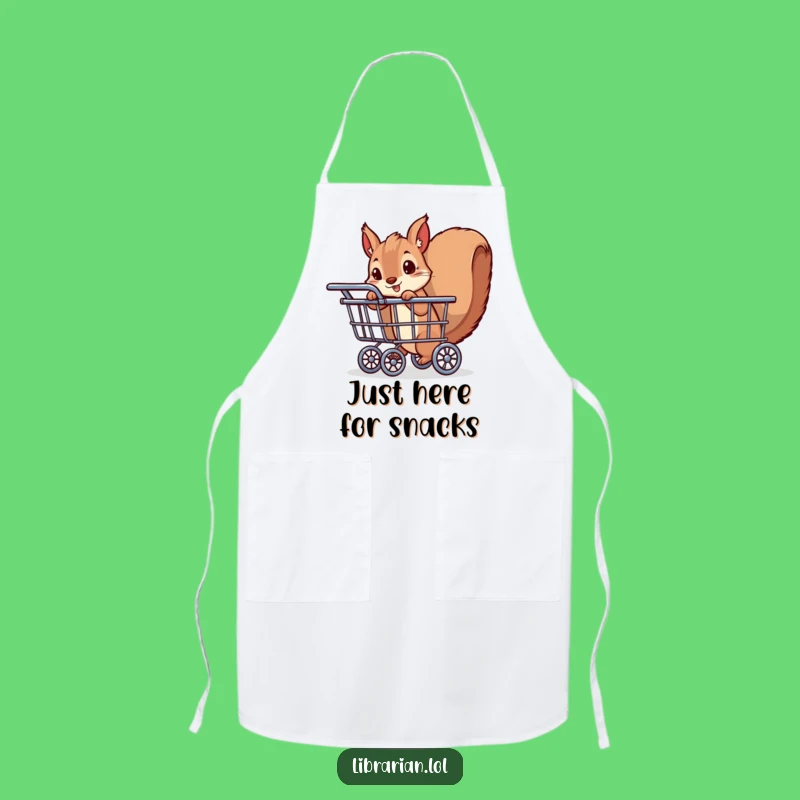 Funny Squirrel Chef Apron: Playful Bookworm in the Kitchen, Unique Funny Gift