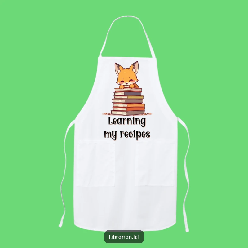 Funny Fox Chef Apron - Hilarious Kitchen Gift for Bookish Cooks