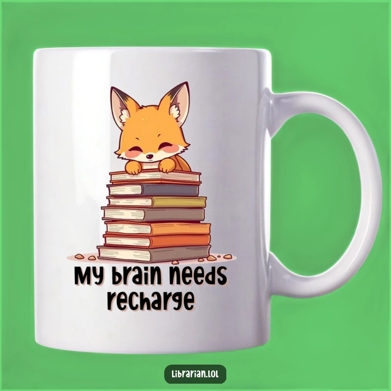 Funny Curious Fox Reader Mug - A Hilarious Gift for Book Lovers and Bibliophiles