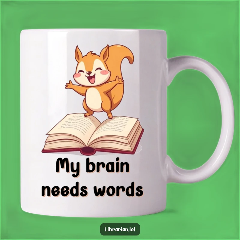Funny Squirrel Dictionary Delight Mug: A Joyful Gift for Book Lovers