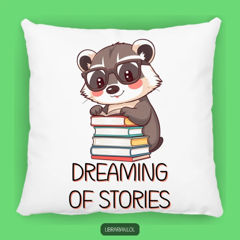 Funny Badger Reading Pillow: Cozy Reading Accent, Intellectual Comfort