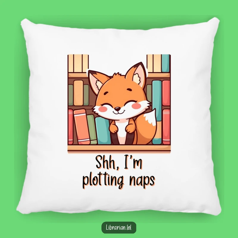 Cozy Funny Fox Pillow: Comfy Companion for Mischievous Reading, Great Funny Gift