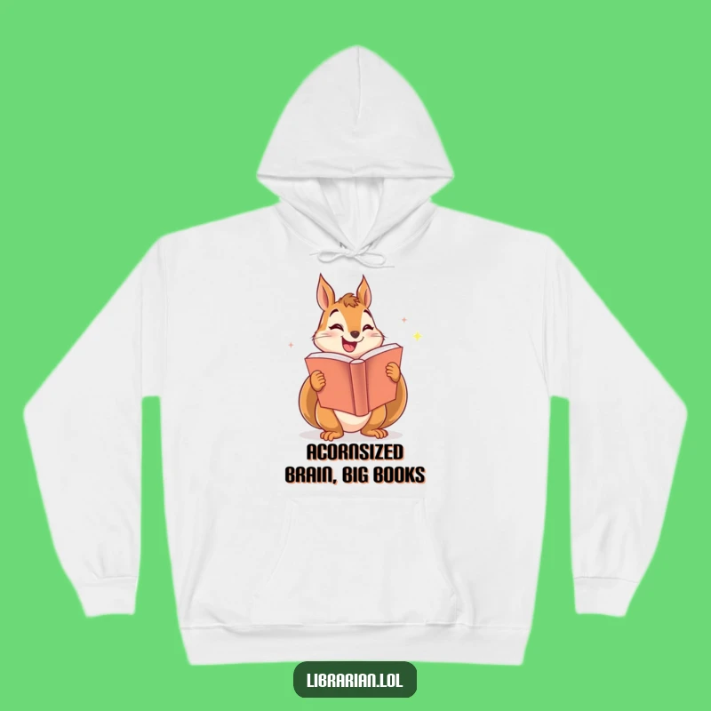 Funny Squirrel Hoodie: Cozy Enthusiastic Reader Gift for Book Lovers