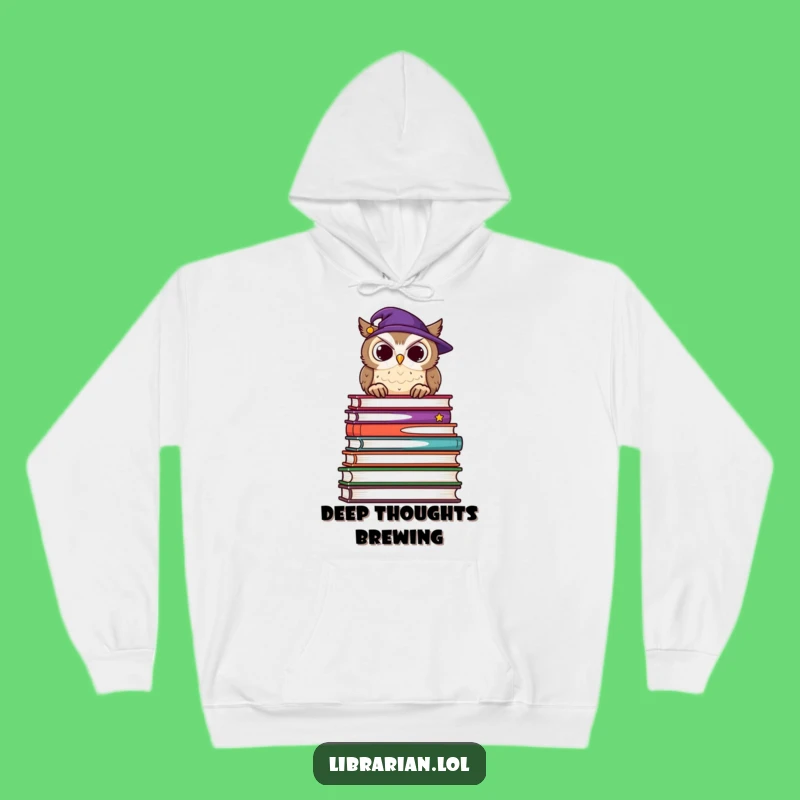 Cozy Funny Owl Professor Hoodie - Warm & Hilarious Gift for Knowledge Seekers