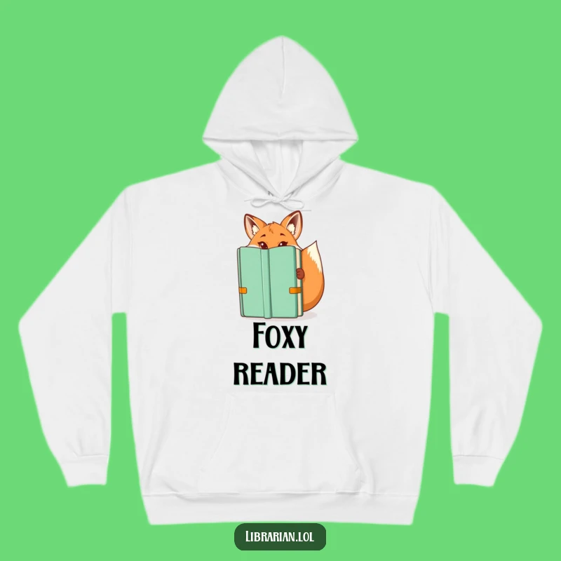 Cozy Funny Fox Librarian Hoodie: Snuggle Up with Cunning Comfort!