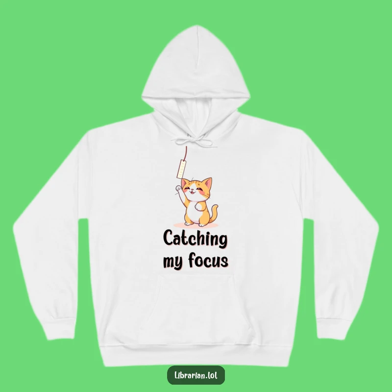 Funny Cat Bookmark Hoodie - Cozy Up with This Hilarious Reader's Gear