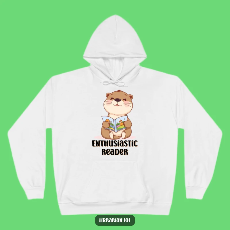 Funny Otter Storytime Hoodie - Cozy Comfort for Little Readers
