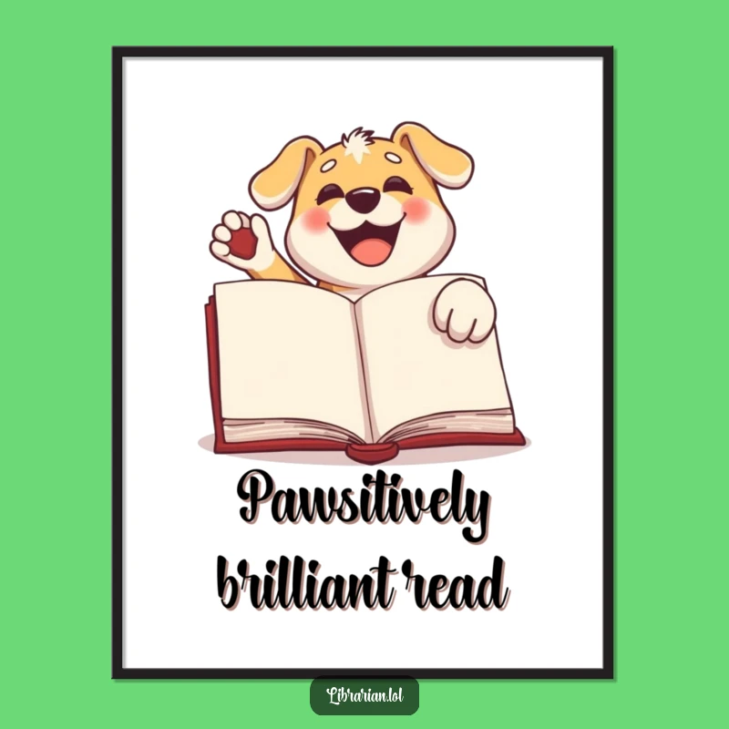 Free Printable Wall Art: Happy Dog Stamping Book, Humorous Downloadable Decor for Dog Fans