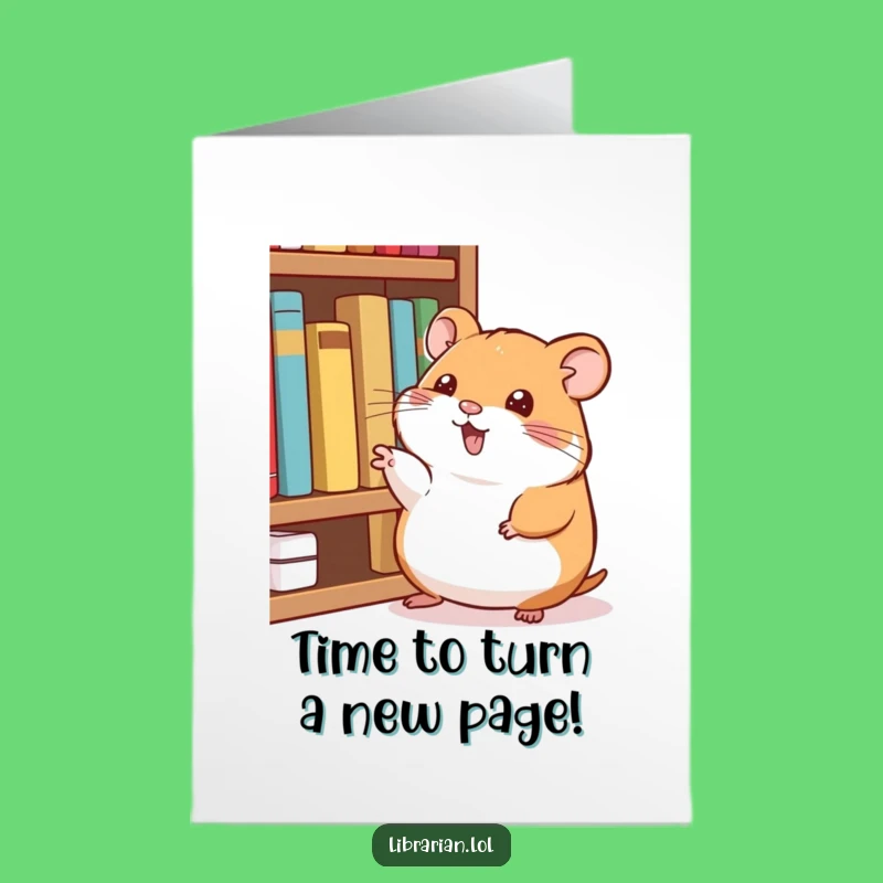 Free Printable Birthday Card: Bookish Hamster - Hilarious Downloadable Gift for Readers