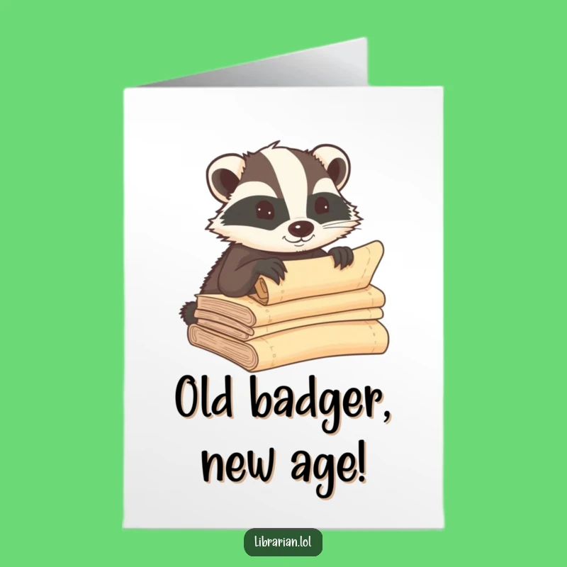 Free Printable Funny Badger Birthday Card: Secret Keeper Downloadable Humorous Gift