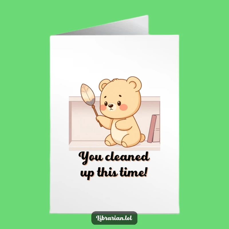 Free Printable Bear Cub Congratulations Card: Sweet Success Dusting Downloadable DIY Gift