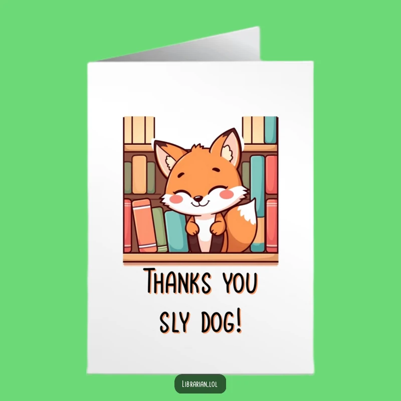 Free Printable Thank You Card: Playful Fox - Funny Downloadable Gift