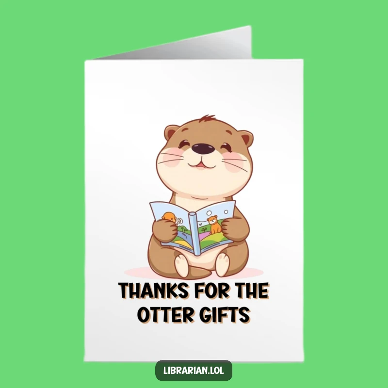 Free Printable Otter Thank You Card - Eager Reader Downloadable Gift