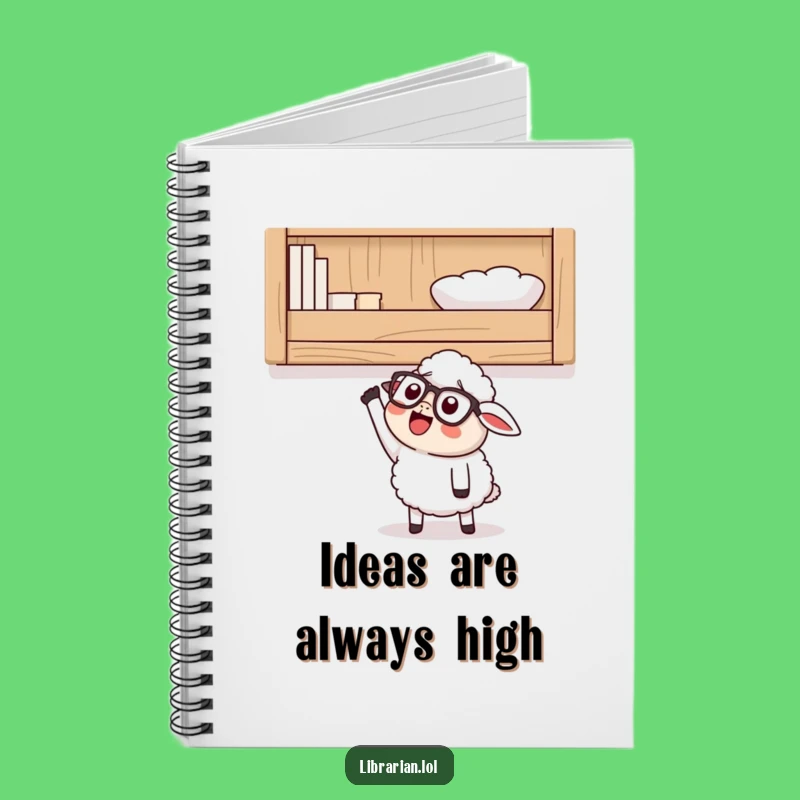 Funny Sheep Notebook - Smart Cartoon Animal Reaching, Organized & Humorous Gift