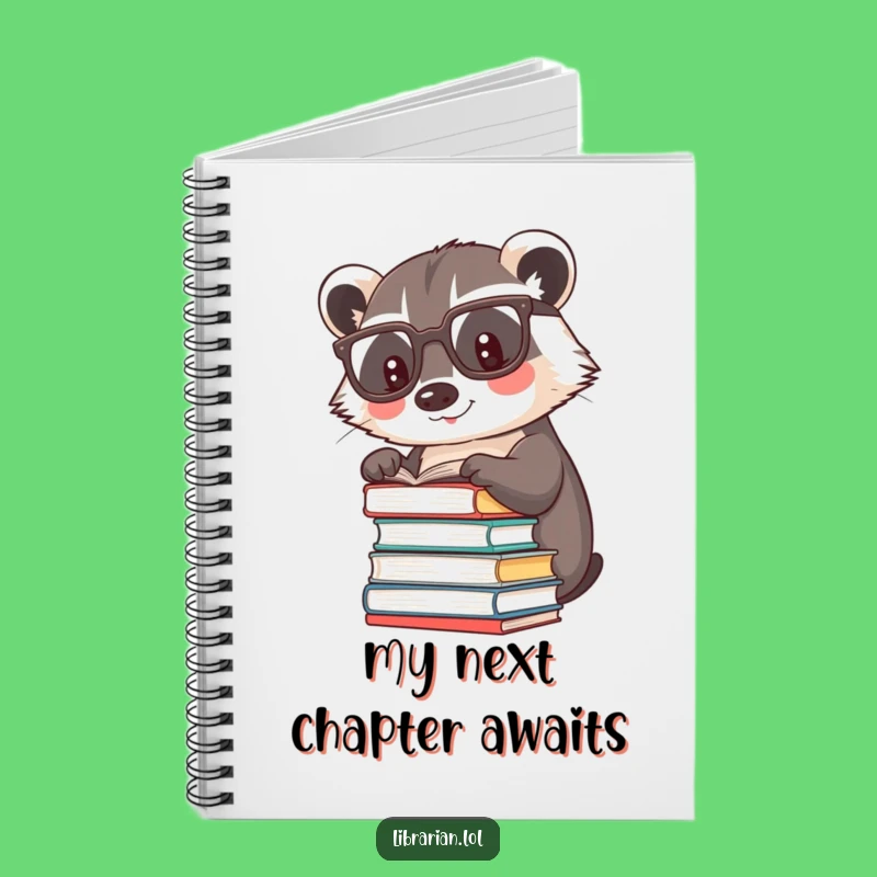 Funny Badger Reading Notebook: Intellectual Journal, Cozy Stationery