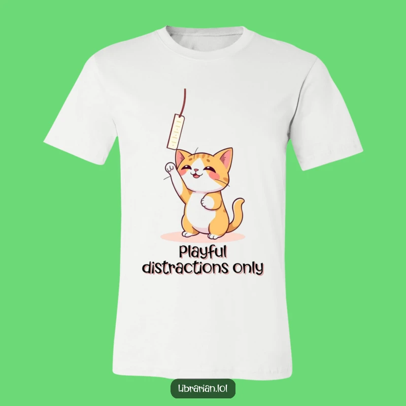 Funny Cat Bookmark T-Shirt - Pounce on Pages with This Hilarious Tee