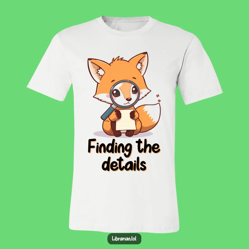 Funny Fox Investigator T-Shirt: Curious Detective Tee for Puzzle Lovers