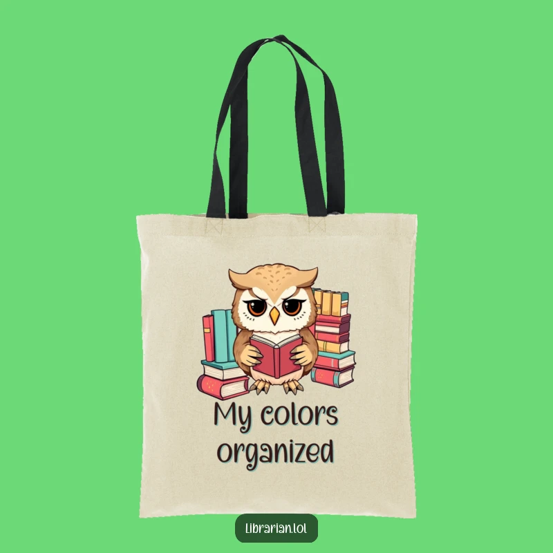 Funny Owl Book Organizer Tote Bag - Hilarious Carry-All for Neat Freaks